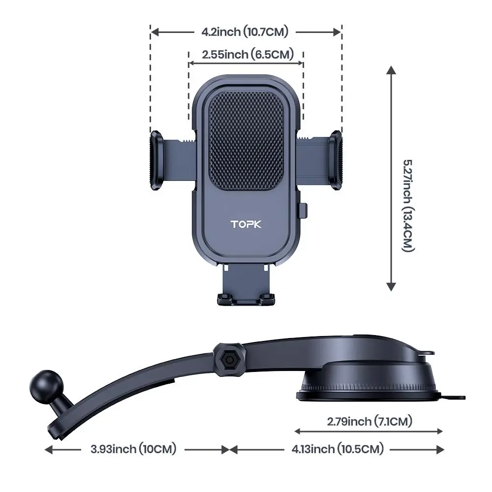 360° Rotation Suction Cup Car Phone Holder - Image 4