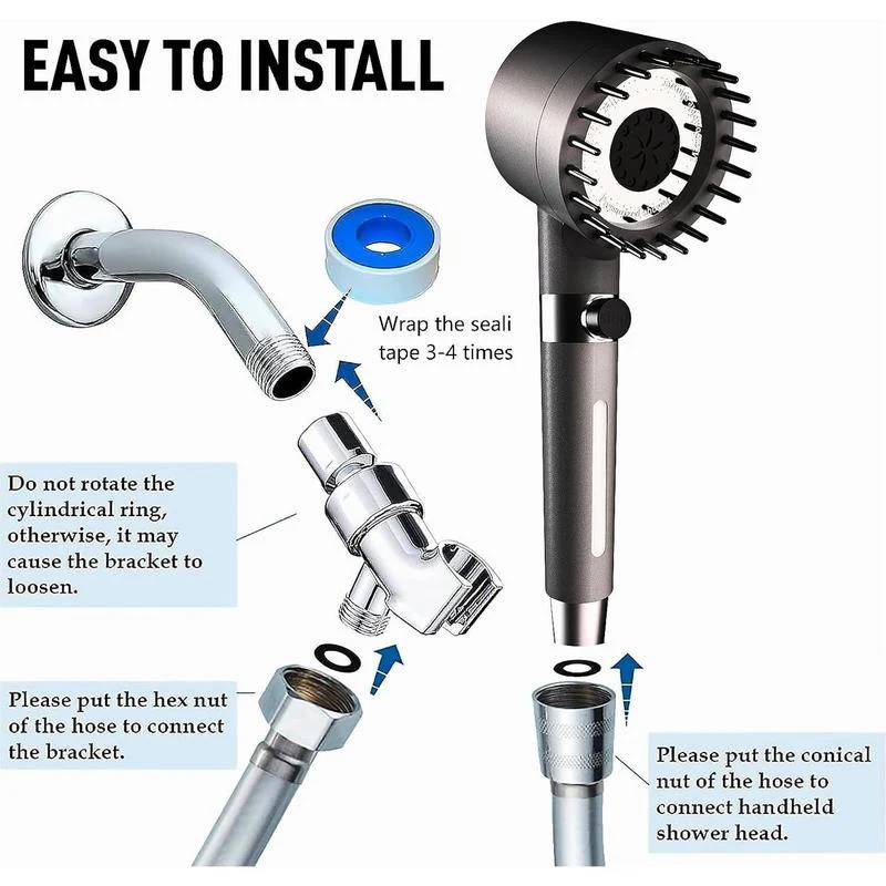 Filtered High Pressure Handheld Shower Head - Image 8