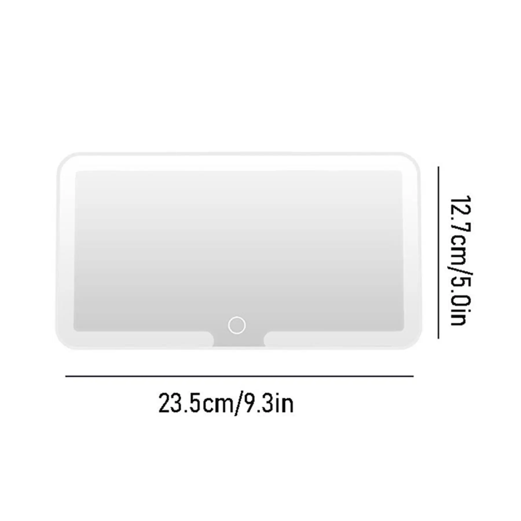 LED Car Visor Vanity Mirror with Touchscreen Control - Image 4