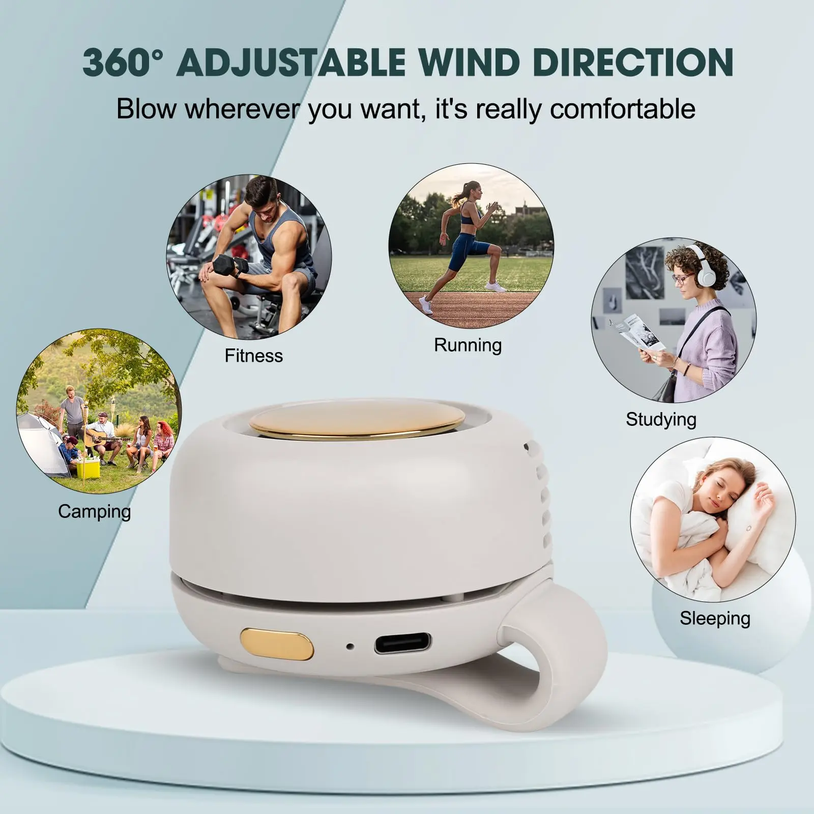 Portable Silent Bladeless Mini Fan - Image 6